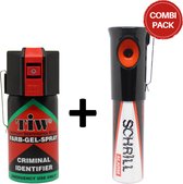 De Snuffelaar® - Zelfverdedigingsspray Combi Pack - TIW 1000 - Schrill Alarm - Legaal alternatief voor pepperspray - Persoonlijk Alarm - Zelfverdediging - Extreem Geluidsalarm - 110 decibel