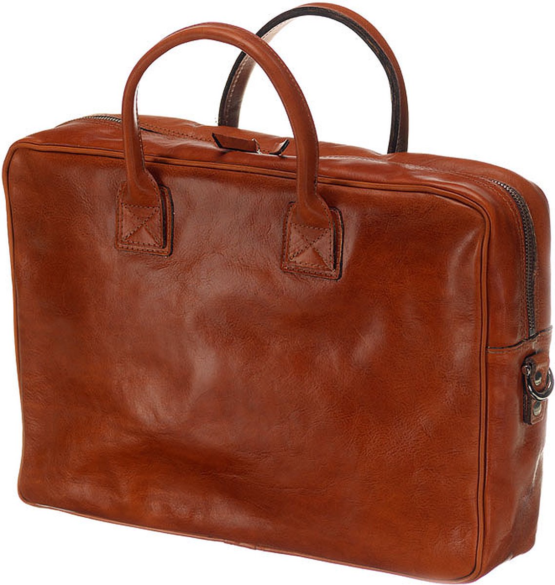 Mutsaers® Leren Laptoptas - The Sleeve Plus - Aktetas - Werktas - Cognac - 15.6 inch