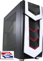 GAME HERO Iston Gaming PC Behuizing Zijpaneel Van Acryl Glas RGB – HD Audio – 2 x 120 mm Case Fan
