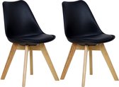 FIRNIBELLA-etkamerstoel, set van 2 design-stoelen, keukenstoel, hout, nieuw design