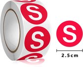 500 maat stickers - Maat S - Kleding stickers