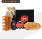 SKING® - Baardgroei kit - 5 delig - Baardverzorging set - Baardolie - Baard balm - Baardkam - Baardborstel - Complete Geschenkset - Cadeau voor Mannen