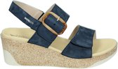 Mephisto GIULIA VELCALF - Volwassenen Sandalen met hakDames Sandalen - Kleur: Blauw - Maat: 37