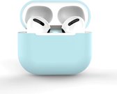 AirPods 3 Hoesje Silicone Case - AirPods 3 Case  Siliconen Hoes - AirPods 3 Hoes Cover - Licht Blauw