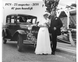 Trouwen - Trouwspiegel - Bruidspaar - Trouwcadeau- Huwelijk - Huwelijkscadeau - Bruiloft - Jubileum -  Foto in spiegel - Text in spiegel - 30x40 cm