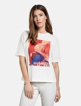 GERRY WEBER Dames Shirt met print op de voorkant, organic cotton
