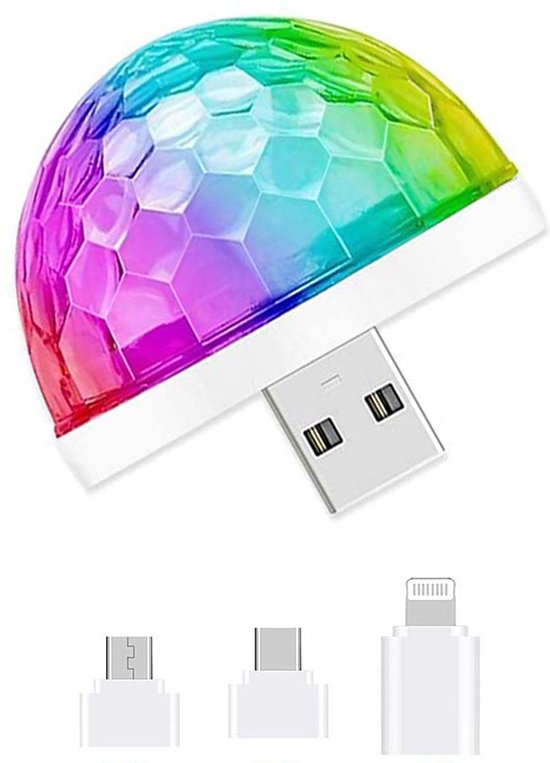 Éclairage de fête Mini Disco Lampe USB - Projecteur sur son - Éclairage de  fête LED -... | bol.com