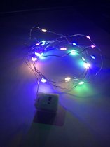 Shopping4All - Eclairage filaire - Fil argent - 20 lumières LED multicolores - 195cm