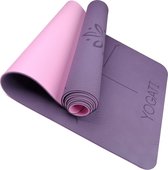 YOGATI - Tapis de yoga écologique - TPE, tapis de yoga antidérapant et épais. Tapis de Yoga avec lignes d'alignement du corps. Tapis de Pilates Perfect pour les exercices d'entraînement, la gym et le Fitness.