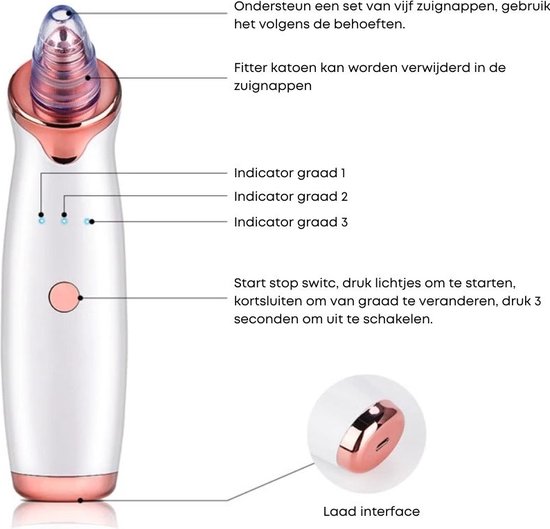 Homezie Blackhead remover Mee eters verwijderen Mee eter verwijderaar
