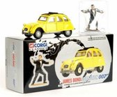 Citroën 2CV & James Bond Figure Set (Geel) (10 cm) 1/43 Corgi Classics - Modelauto - Schaalmodel - Model auto - Miniatuurautos
