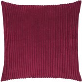 Kussenhoes rib bordeaux rood 45x45cm