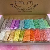 Rocailles assortiment set 4mm in 20 verschillende pastel kleuren 4400 kralen