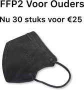 FFP2 | ffp2 mondkapje | ffp2 mondmaskers | EN149 CE-gecertificeerd | ffp2 mondkapje Zwart | Kind FFP2 | 30 stuks | Volwassenen 18+