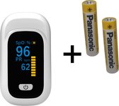 Tayrix Saturatiemeter - Zuurstofmeter - Pulse Oximeter - Wit -  Medisch hulpmiddel -  met LED display