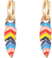 Go Dutch Label Oorhangers veer Gold E2015-2