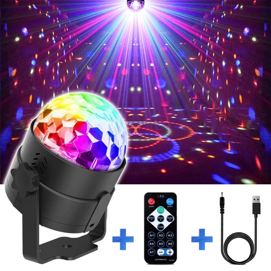 Discolamp - Discobal - Disco - Feest - Verlichting - Party Light LED Lamp -  Reageert... | bol.com