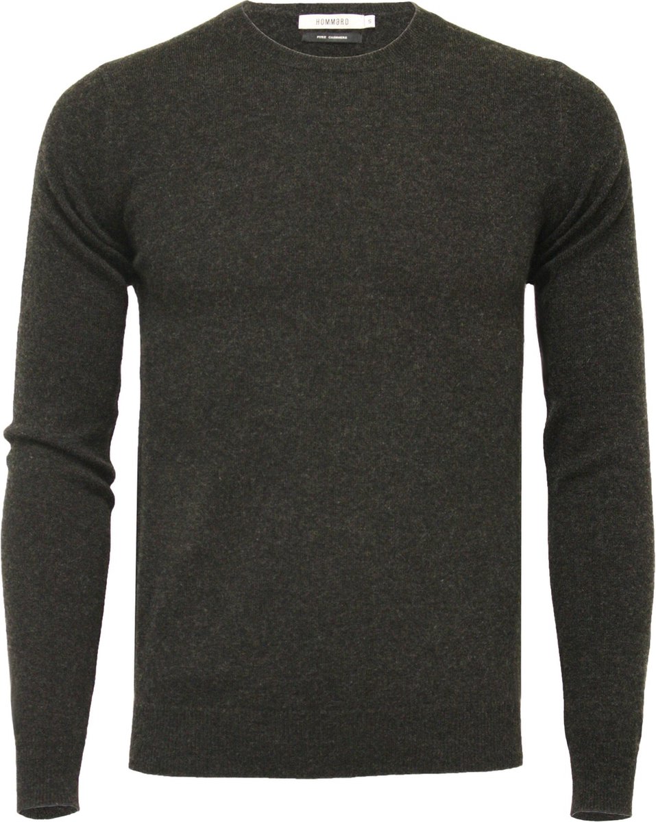 Hommard Pure Cashmere Crew Neck Sweater, Charcoal, 100% Cashmere, XX-Large, Unisex, Trui, Kasjmier, Ronde nek, Pullover