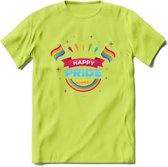 Happy Pride Day | Pride T-Shirt | Grappig LHBTIQ+ / LGBTQ / Gay / Homo / Lesbi Cadeau Shirt | Dames - Heren - Unisex | Tshirt Kleding Kado | - Groen - XXL