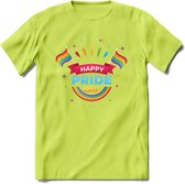 Happy Pride Day | Pride T-Shirt | Grappig LHBTIQ+ / LGBTQ / Gay / Homo / Lesbi Cadeau Shirt | Dames - Heren - Unisex | Tshirt Kleding Kado | - Groen - 3XL