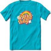 Born This Way | Pride T-Shirt | Grappig LHBTIQ+ / LGBTQ / Gay / Homo / Lesbi Cadeau Shirt | Dames - Heren - Unisex | Tshirt Kleding Kado | - Blauw - XL