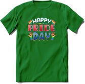 Pride Day | Pride T-Shirt | Grappig LHBTIQ+ / LGBTQ / Gay / Homo / Lesbi Cadeau Shirt | Dames - Heren - Unisex | Tshirt Kleding Kado | - Donker Groen - 3XL