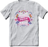 Pride Day | Pride T-Shirt | Grappig LHBTIQ+ / LGBTQ / Gay / Homo / Lesbi Cadeau Shirt | Dames - Heren - Unisex | Tshirt Kleding Kado | - Licht Grijs - Gemaleerd - M