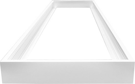 Opbouw frame voor LED panelen - 30x120 cm - Aluminium - Eenvoudig kliksysteem - Zonder zichtbare schroeven - Wit