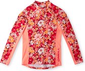 O'Neill - UV Zwemshirt voor meisjes - O'Neill Skins Longsleeve - Rood - maat 10 (141-147CM)