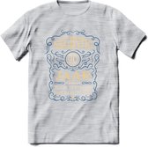90 Jaar Legendarisch Gerijpt T-Shirt | Royal Blue - Ivoor | Grappig Verjaardag en Feest Cadeau Shirt | Dames - Heren - Unisex | Tshirt Kleding Kado | - Licht Grijs - Gemaleerd - XL