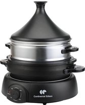 CONTINENTAL EDISON TA1000B 3 in 1 Elektrische Tajine - 2 Liter - Zwart