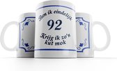 Kut mok 92 jaar |Ben ik eindelijk 92 jaar krijg ik zo’n kutmok| Mok verjaardag |Cadeau mok| Grappige mok | Kuttegel 92 jaar