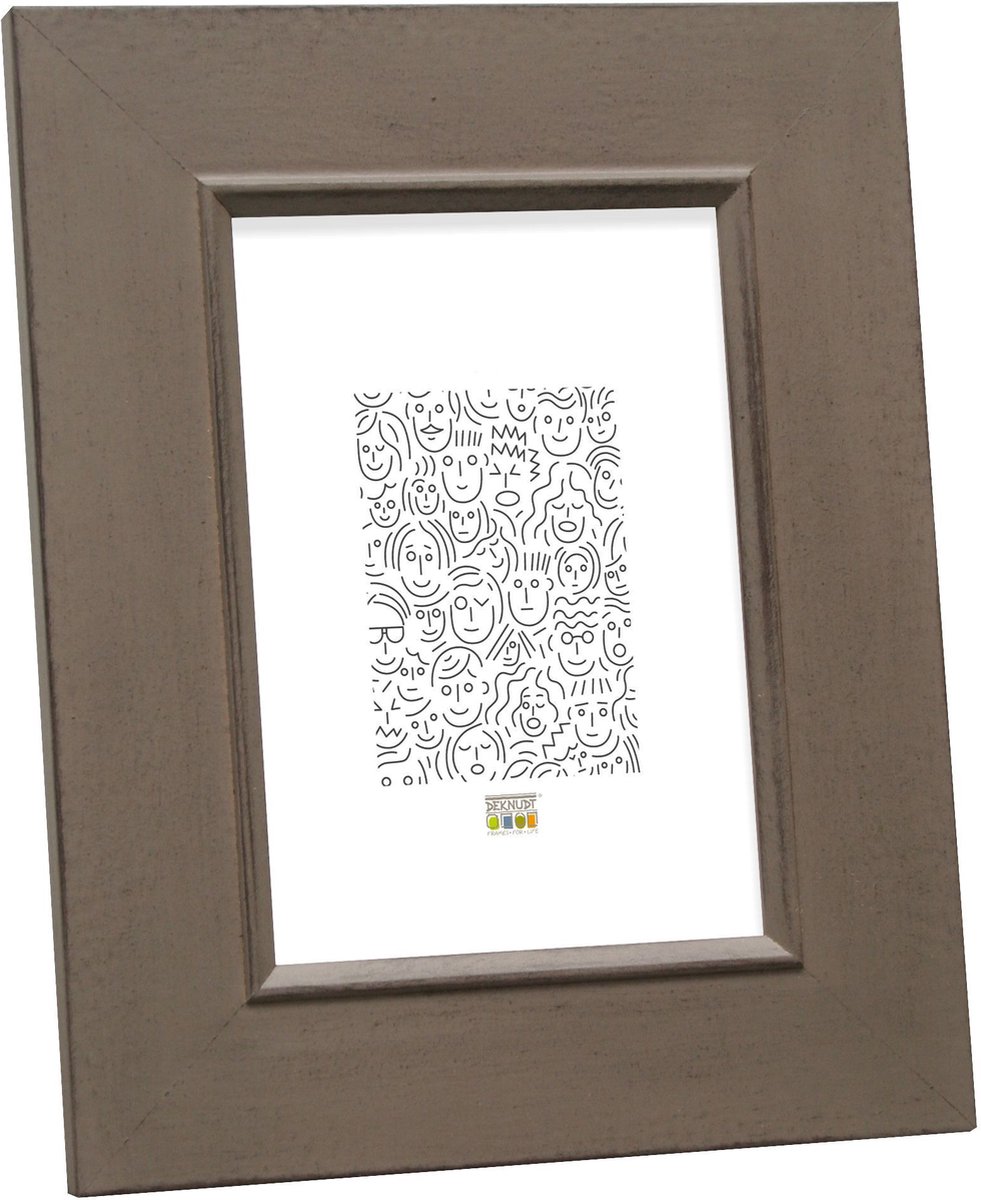 Deknudt Frames fotolijst S48SS9 - bruin geschilderd - foto: 10x15 cm