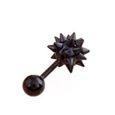 Helix-Knuppel knopje-1stuks-Zwart-Metaal-Charme Bijoux