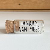 Glazen bewaarbuisje tandjes