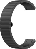 Strap-it Metalen horlogeband 18mm universeel - zwart