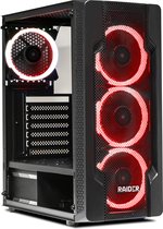 RAIDER CA1 GAMING ATX PC Case - Behuizing met Rode Led