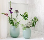 Vase the world - vaas Sill - blauw - glas - hoogte 24 cm - diameter 20 cm - in 2 verschillende maten verkrijgbaar