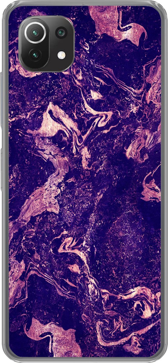 Telefoonhoesje Geschikt voor Xiaomi 11T hoesje - Marmer print - Natuursteen - Mineralen - Siliconen Telefoonhoesje Telefoonhoesje