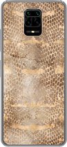 Coque Xiaomi Redmi Note 10 Lite - Imprimé serpent - Or - Marron - Coque de téléphone en Siliconen