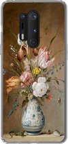 Geschikt voor OnePlus 8 Pro hoesje - Bloemstilleven - Balthasar van der Ast - Oude meesters - Siliconen Telefoonhoesje
