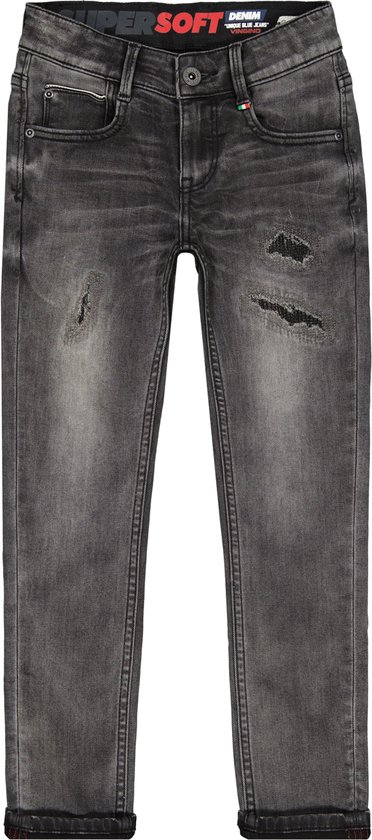Vingino jongens super soft jeans skinny fit Amos Dark Grey Vintage | bol.com