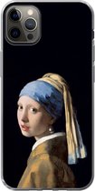 Geschikt voor iPhone 13 Pro Max hoesje - Meisje met de parel - Vermeer - Kunst - Siliconen Telefoonhoesje