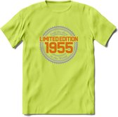 1955 Limited Edition Ring T-Shirt | Zilver - Goud | Grappig Verjaardag en Feest Cadeau Shirt | Dames - Heren - Unisex | Tshirt Kleding Kado | - Groen - XXL