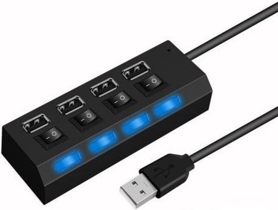 Concentrateur USB C, Concentrateur USB Multiple 4 Ports, USB 3.0,  Concentrateur USB 2.0, Séparateur USB Portable de Type C, Compatible 