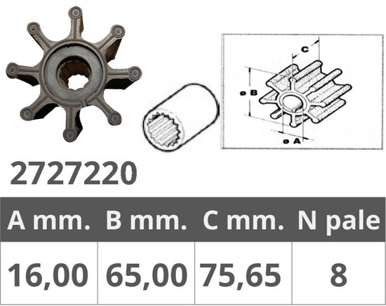 Jabsco 17018-0001B Turbine en néoprène