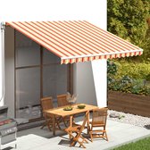 Decoways - Vervangingsdoek voor luifel 4x3 m geel en oranje