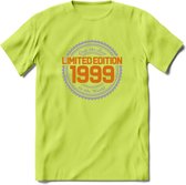 1999 Limited Edition Ring T-Shirt | Zilver - Goud | Grappig Verjaardag en Feest Cadeau Shirt | Dames - Heren - Unisex | Tshirt Kleding Kado | - Groen - XL