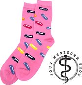 Jouw medische shop - Medische sokken - Medsocks - sokken - Roze - maat 36-40 - Sok - Verpleegkunde - Geneeskunde - Verpleegkundige - Dokter - Cadeau - kousen