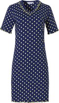 Pastunette dames nachthemd K/M Yellow dots  - 50  - Blauw